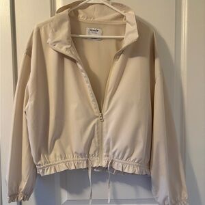 Old Navy Women's Cream Athletic Jacket